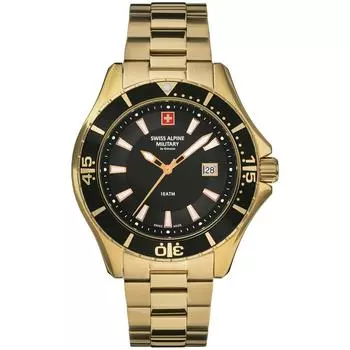 Swiss Alpine Military от Grovana Nautilus Кварцевые мужские часы с черным циферблатом 7040.1117 100M чёрный
