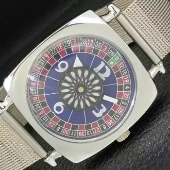 SWISS ART DECO HAND-WINDING MENS REFURBISHED BLUE COLOR DIAL WATCH a431247-2 R106-a431247