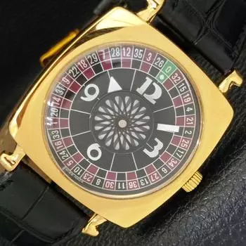 SWISS MENS ART DECO HAND-WINDING REFURBISHED BLACK COLOR DIAL WATCH a431277-2 R106-a431277