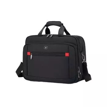 Swiss Satchel Business Trip Oxford Cloth Briefcase Black small size (14.6-inch computer)