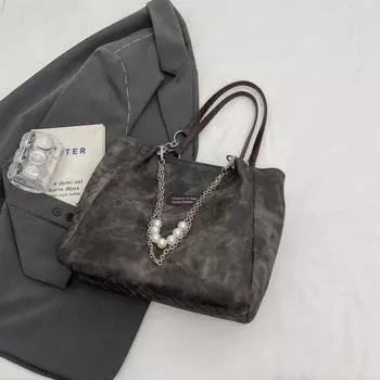 Swiss Totu Import Student Bag for Class 2025 New Arrival Minimalist Fashion All-Match Large Capacity Commuter Tote Black without ornaments