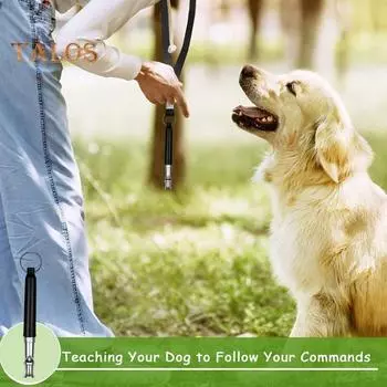 Свисток для собак, профессиональный отзыв, свистки для дрессировки собак с регулируемым шнурком, бесшумный ультразвуковой свисток для собак, чтобы остановить лай соседской собаки A