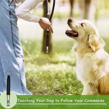 Свисток для собак Профессиональный отзыв Свистки для дрессировки собак с шнурком Регулируемый Ультразвуковой Бесшумный A