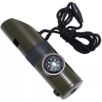 Свисток для выживания на открытом воздухе 7-в-1 — незаменимое туристическое снаряжение для пеших прогулок, охоты и чрезвычайных ситуаций