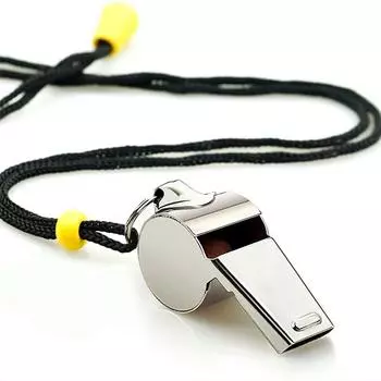 Свисток из высококачественной нержавеющей стали для арбитра, спасательного поля, регулировка 0 серебряный