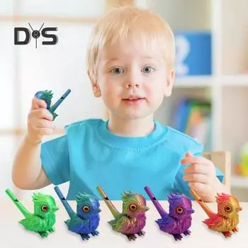 Свисток-птица для детей и взрослых, водный свисток в форме птицы, напечатанный на 3D-принтере, цветной свисток-птица, игрушка в подарок для мальчиков и девочек, на дни рождения, вечеринки разноцветный