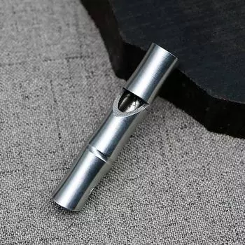 Свисток с четким звуком, дизайн с бамбуковым узлом, высокая твердость, карманные инструменты из нержавеющей стали для выживания, аварийный свисток, спорт на открытом воздухе