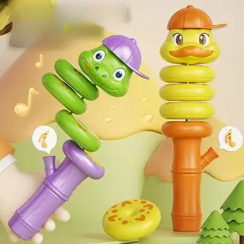 Свистящая крутящаяся змея, головоломка для снятия стресса, качающаяся вращающаяся маленькая змея, детская игрушка для снятия стресса зелёный