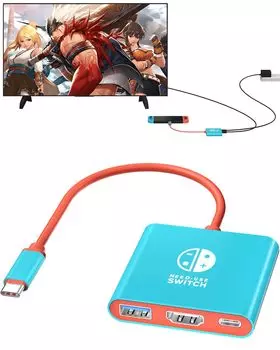 Switch Dock Прямой выход на ТВ Dnkaur Steam Deck Игровая консоль HD Режим Nintendo Switch Switch OLED Dock Адаптер-преобразователь HDMI Кабель для подключения к телевизору