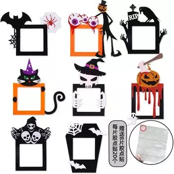 Switch Vibrant Halloween Stickers Set Of Eight Ghost Pumpkin Felt Decor For Spooky Atmosphere Home
