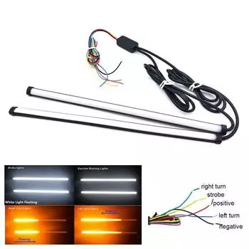 Switchback Car Drl Led Knight Rider Light Strip Tube Sequential Turn Signal 30 см
