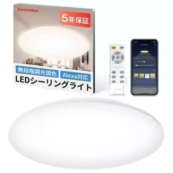SwitchBot LED ceiling light 6 tatami Alexa stepless dimming switchbot ceiling lighting fixture 3500lm with remote control hub function light bulb colo