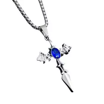 Свитер-цепочка, ожерелье в стиле ретро, хип-хоп, цепочка на ключицу, бриллиантовый крест, звезда, кулон, ожерелье в стиле хип-хоп