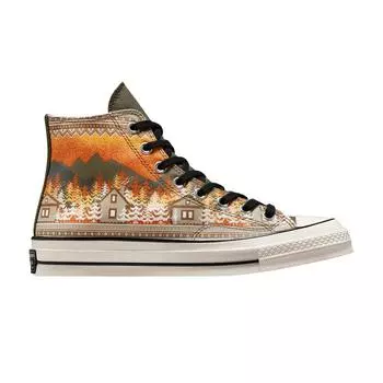 Свитер Converse Chuck 70 High Holiday - Оранжевые кроссовки унисекс Тан-карго-хаки Egret 172134C 36.5