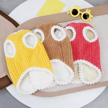 Свитер для домашних животных для маленьких и средних собак, кошек, одежда из мягкого флиса, жилеты для домашних собак, теплая одежда для щенков и кошек S кофейный