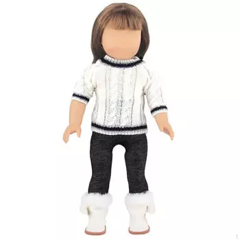 Свитер для куклы 18 дюймов, модная одежда и аксессуары, милый стильный для ребенка ростом 43 см