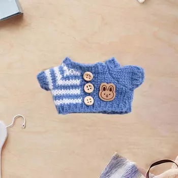 Свитер для кукол, одежда для кукол, костюмы, наряды, для 15-17 см, подарки на день рождения blue sweater