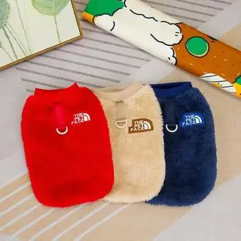 Свитер для маленькой собаки, теплая флисовая жилетка для собак, куртка с поводком с D-образным кольцом, пуловер, пальто, толстовка, зимняя одежда для домашних животных, наряд для щенка, кошки L