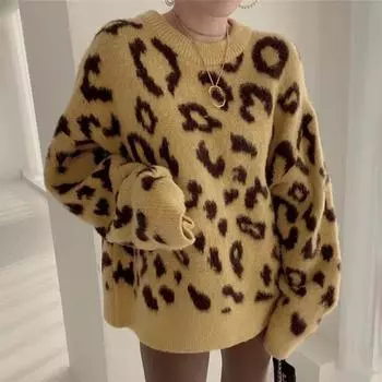 Свитер для женщин осень зима утолщенный пуловер теплый вязаный свитер длинный рукав джемпер свитер оверсайз топы M белый