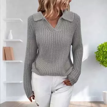 Свитер, джемпер, шикарный мягкий пуловер с v-образным вырезом, женский однотонный теплый базовый свитер, джемпер, свитер, блузка, уличная одежда XXL розовый