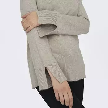 Свитер Fia с высоким воротником и ребристыми манжетами ТОЛЬКО для женщин S чёрный