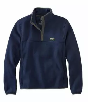 Свитер флисовый пуловер US Fit Regular S Размер Яркий темно-синий 0QUC321002 LLBean Мужской LLBean