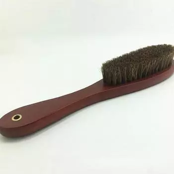 Свитер из конского волоса с длинной ручкой, щетка для обуви. коричневый