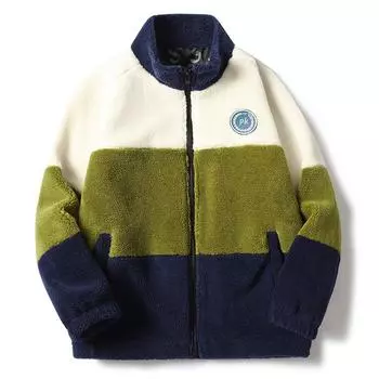 Свитер из овечьего флиса и толстого флиса для мужчин на осень и зиму, свободный топ больших размеров, кардиган M синий