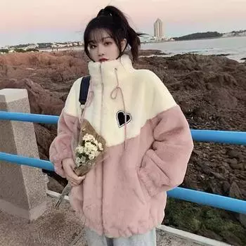 Свитер из овечьей шерсти для девочек: Мягкий и плотный на осень/зиму 2025 года — для учеников младших и старших классов, с хлопковой подкладкой S