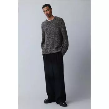 Свитер из смеси шерсти HM Regular Fit Brown Melange XS