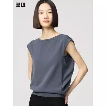 Свитер-кокон Uniqlo без рукавов 07 GRAY/WOMEN L