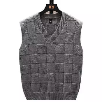 Свитер Майка Мужской жилет Подкладка Свитер без рукавов с v-образным вырезом Свитер Пара теплый жилет 15 различных форм цветов в разных цветах XXXL