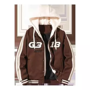 Свитер Мужская куртка с капюшоном Кардиган Весна и осень Молния Модный мужской красивый топ XL чёрный