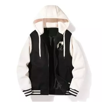 Свитер Мужская куртка с капюшоном Кардиган Весна и осень Молния Модный мужской красивый топ Короткий XL