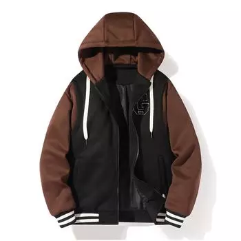 Свитер Мужская куртка с капюшоном Кардиган Весна и осень Молния Модный мужской красивый топ Короткий XL