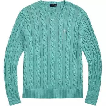 Свитер мужской Polo Ralph Lauren с текстурным узором «косы», круглым вырезом и длинными рукавами, зеленый MNPOSWE16822123-300 M
