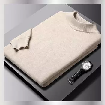 Свитер мужской полуводолазка тонкий пуловер свитер молодежный базовый трикотаж мужской M