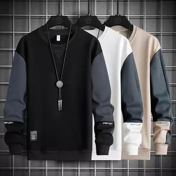 Свитер мужской весенний с принтом пуловер свитер мужской студенческий свободный модный топ больших размеров XXXXXL белый