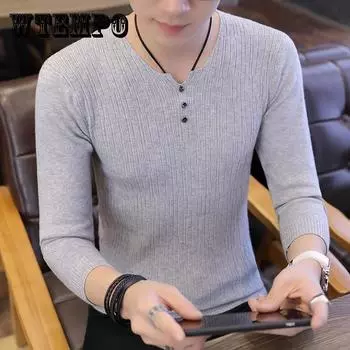 Свитер мужской, весна-осень, новая мода, студенческий тренд, тонкий пуловер с круглым вырезом XXL