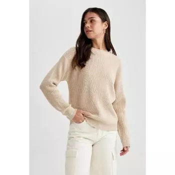 Свитер обычного кроя с круглым вырезом