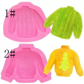 Свитер Одежда Сахарная форма для торта Помадка для торта Пищевая силиконовая форма Инструмент для выпечки Сахарная форма для шоколадной помадки T2