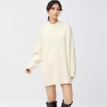 Свитер оверсайз с высоким воротником GU Puffy Touch (Длинный рукав)