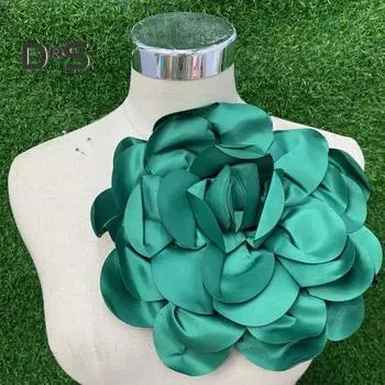 Свитер с 3D цветочной аппликацией, платье, блузка, декор, сделай сам, вышивка, аксессуары для одежды, украшения для свадебной вечеринки оранжевый