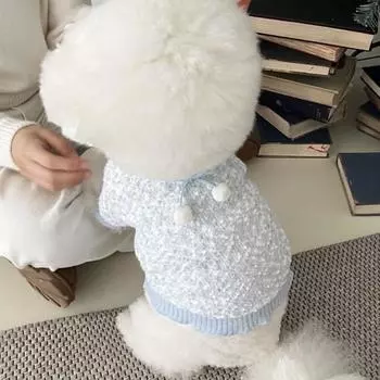 Свитер с бантом из меха для домашних животных, осенне-зимняя плюшевая собака, шнауцер, йоркширский терьер, одежда для маленьких собак, рождественская одежда для маленьких собак XS