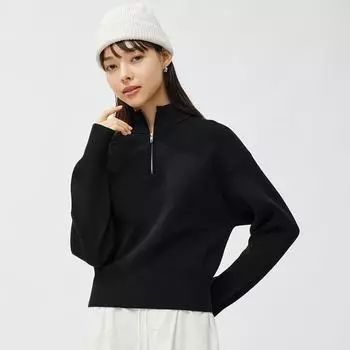 Свитер с длинными рукавами и полумолнией GU by Uniqlo