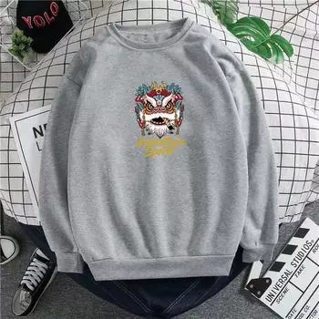 Свитер с длинными рукавами, мужской свитер с круглым вырезом, осенне-зимний новый модный бренд в стиле ретро, тяжелый топ, повседневное свободное универсальное пальто M