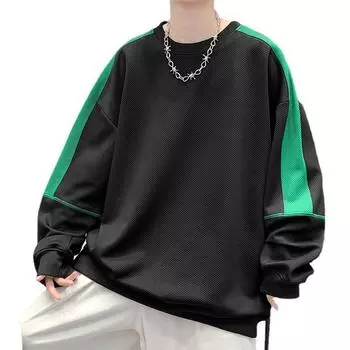 Свитер с длинными рукавами, мужской весенний мужской свободный свитер с круглым вырезом, Джокер M