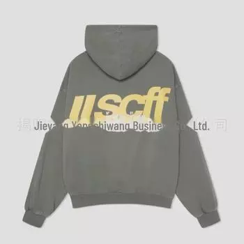 «Свитер с капюшоном и буквенным принтом в стиле ретро 2024 Harajuku — стиль евро-американского хип-хопа» XS