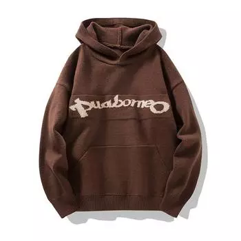 Свитер с капюшоном, мужской осенне-зимний ретро-толстый повседневный свитер больших размеров, пальто 7XL