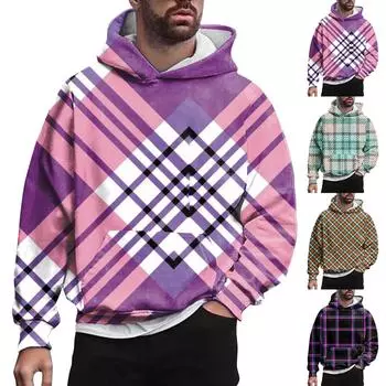 Свитер с капюшоном с принтом и длинными рукавами для мужчин и женщин весной и осенью XXL